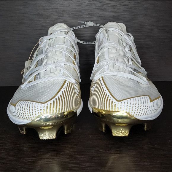 ADIZERO AFTERBURNER 7 GOLD CLEATS - Picture 3 of 7
